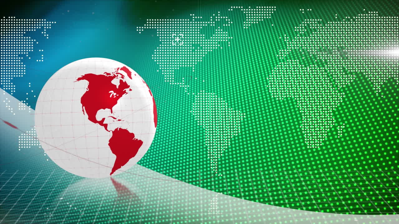 전 세계 지도의 애니메이션