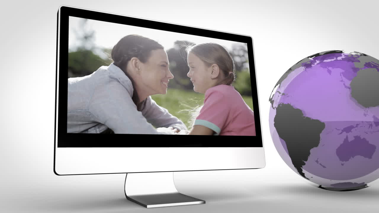 video de multimedia con una imagen de la tierra púrpura cortesía de nasa.org