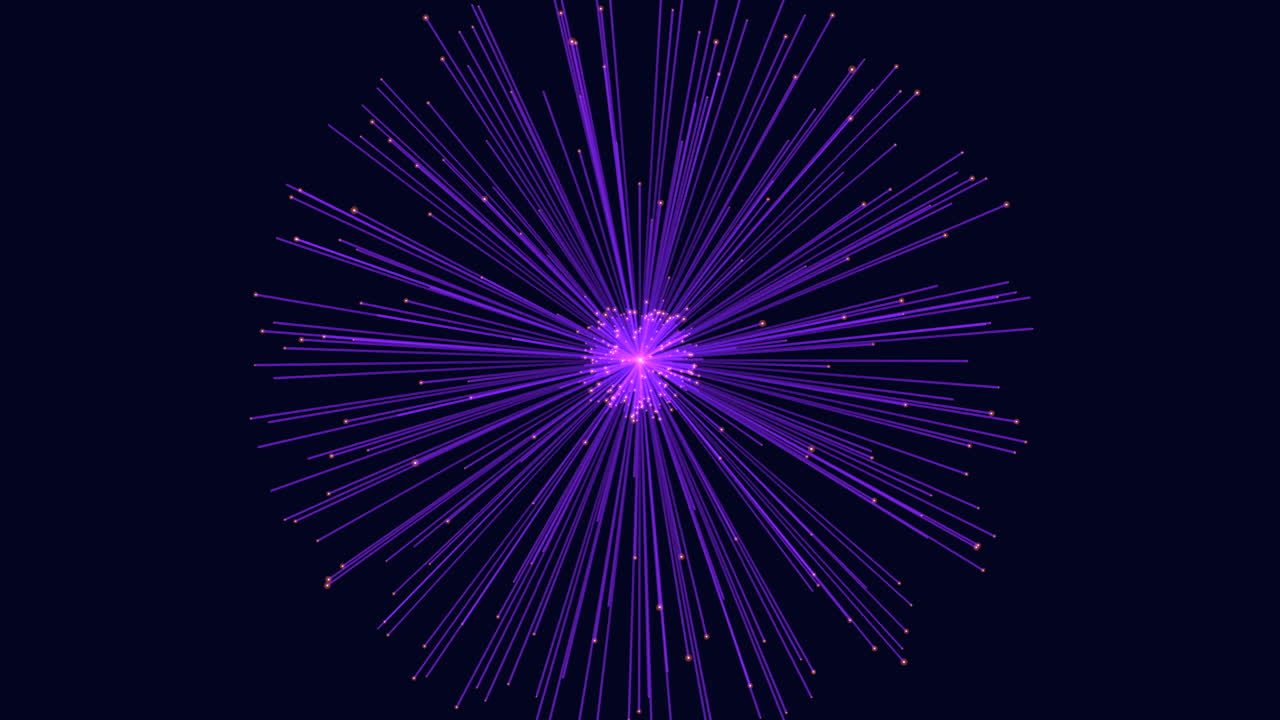 Futuristic geometric shape with neon glitters and lines on black galaxy