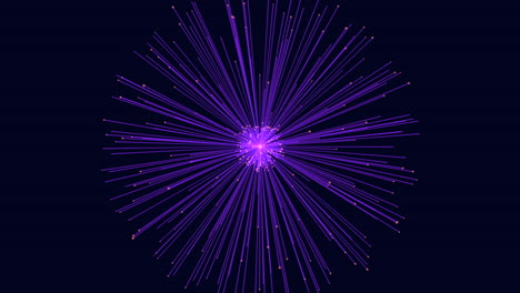 Futuristic geometric shape with neon glitters and lines on black galaxy