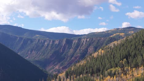 parallax drone of mountains during the fall, 70mm