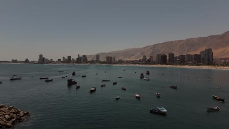 iquique playa brava chile tarapaca cavancha day beach city panoramic view drone shot