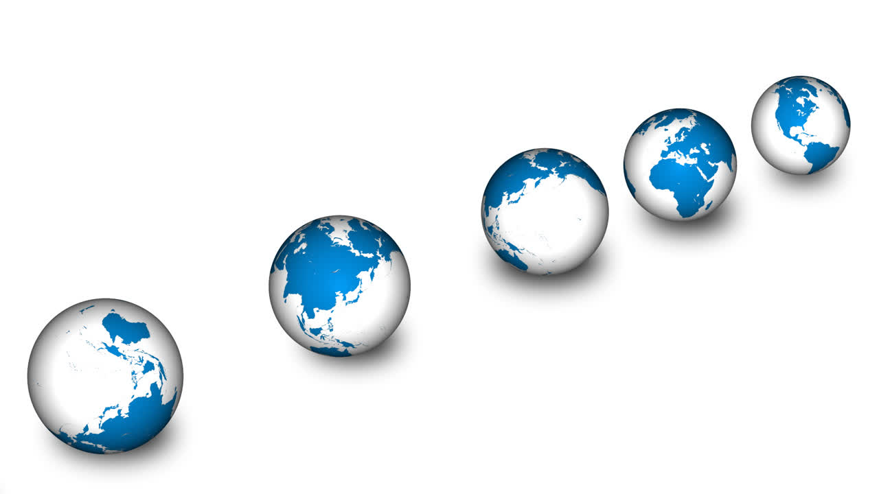 animación de los planetas de la tierra en una línea de giro. concepto de la vida