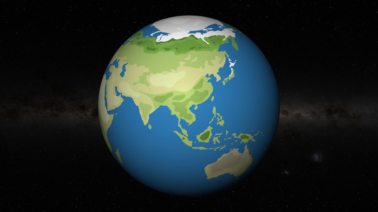 지구상의 하노이로 확대하는 애니메이션