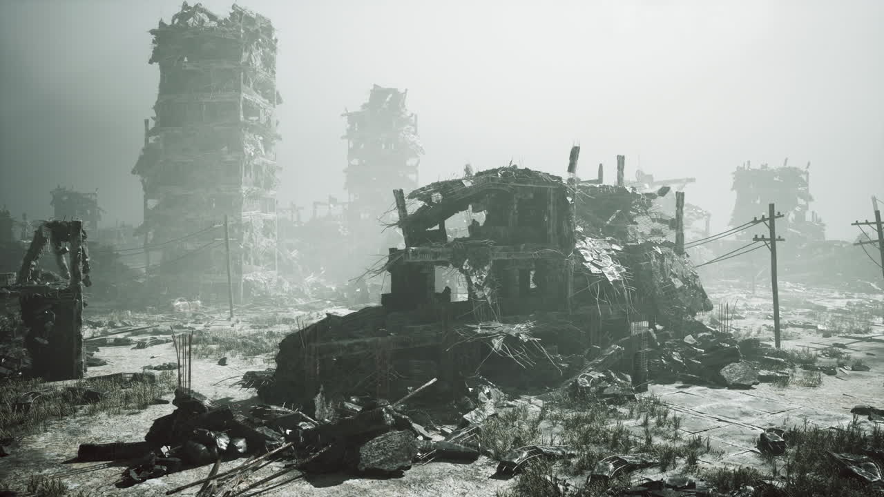 Ruined Cityscape - Post Apocalyptic World