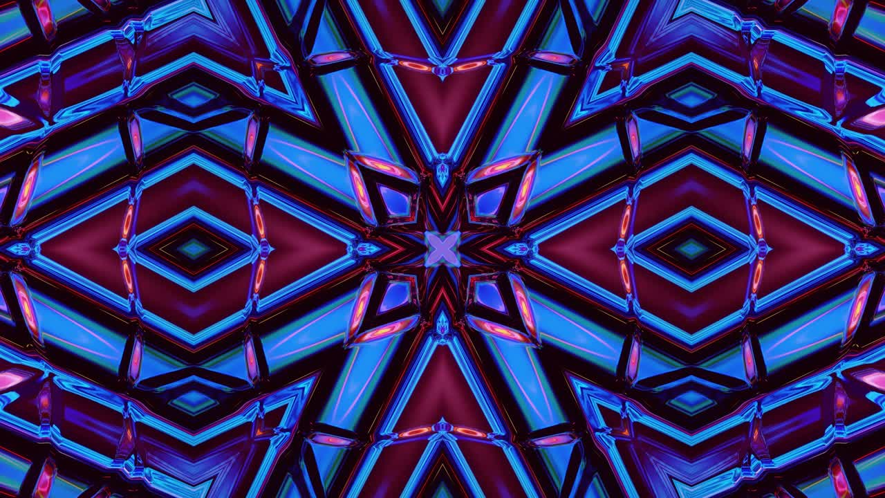 Padrão líquido ondulado como um caleidoscópio com ondas, gradiente multicolorido. Fundo abstrato elegante em 3D em loop, estrutura simétrica ondulada de vidro líquido brilhante. Animação fluida colorida e moderna em 4K.