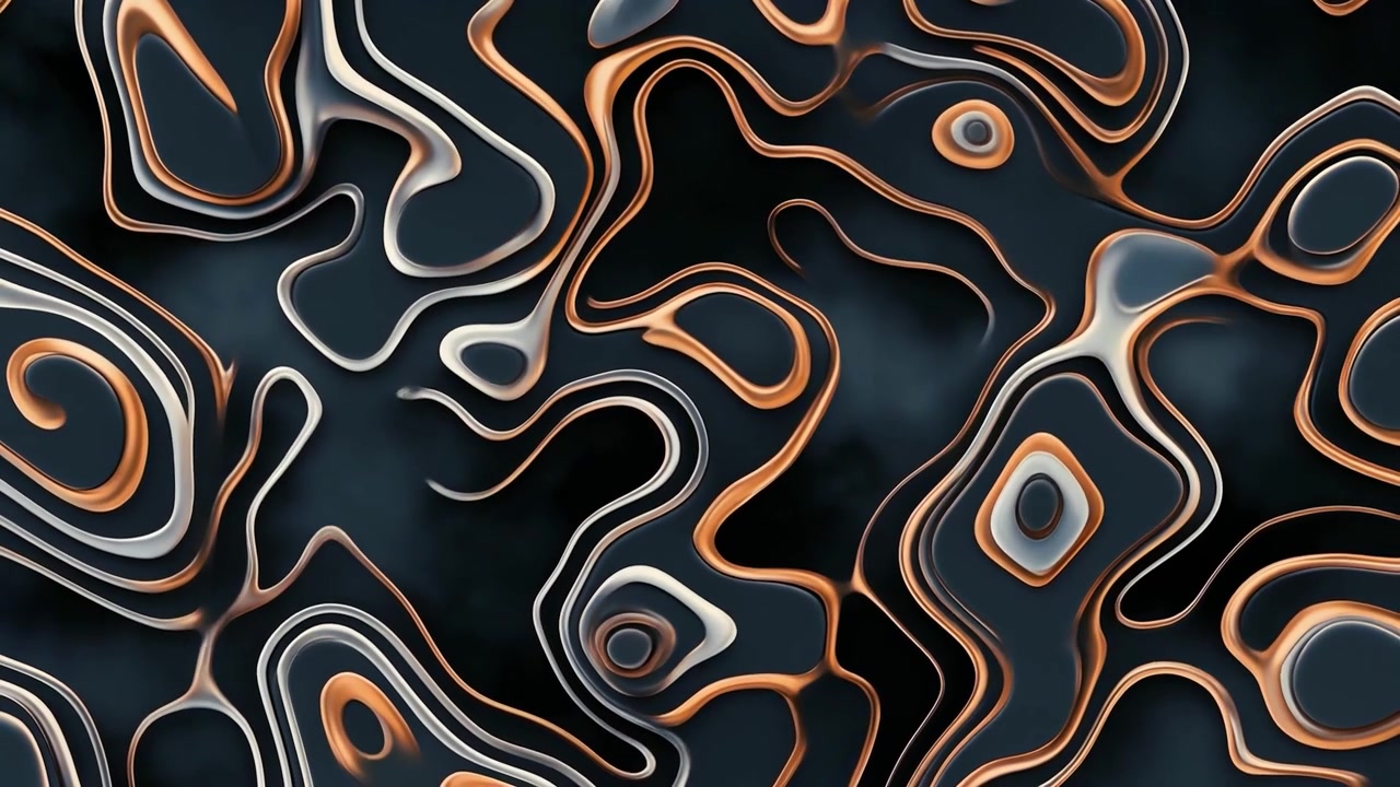Dynamic Abstract Background with Flowing Metallic Lines
