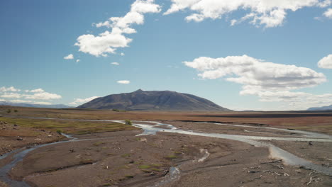 aerial view of suggestive landscape near los glaciers national park, santa cruz, patagonia, argentina