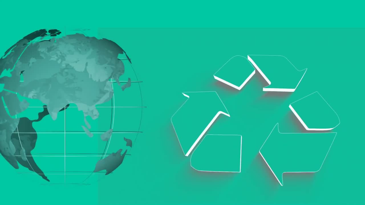 재활용 표지판 과 지구