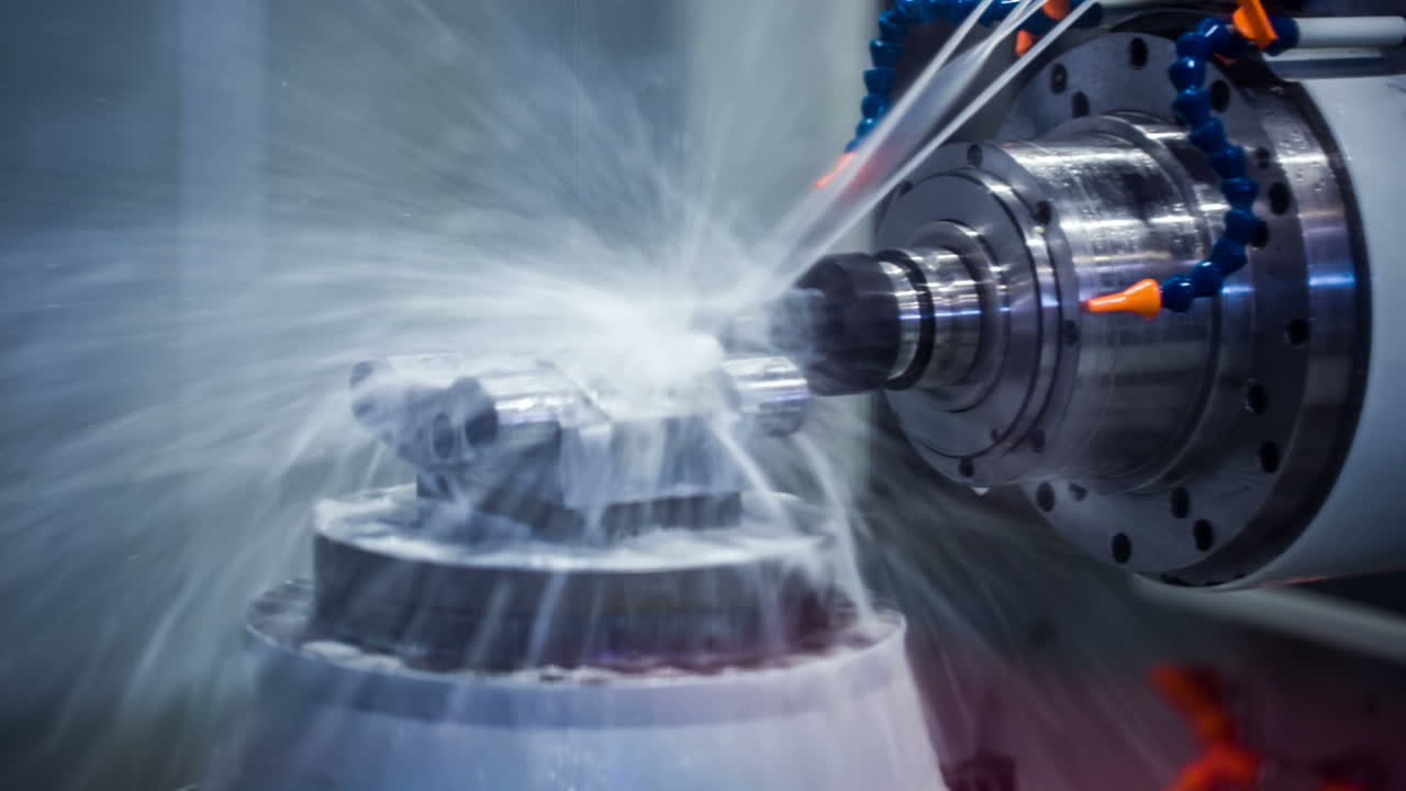 máquina de fresado cnc para el trabajo de metales.