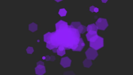 Flying fashion purple round confetti on black gradient