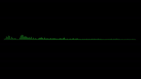 audio spectrum, green single side waveform, animation, a sound waveform with alpha channel