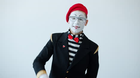 mime artist portrait