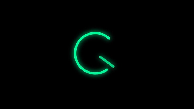 Animazione di un'icona pulsante di accensione verde neon