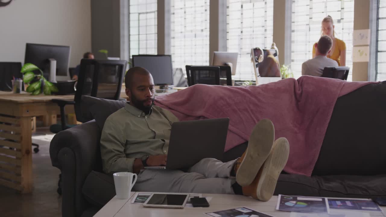 Young creative professionals working in a modern office