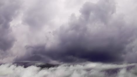 timelapse, clouds over mountains with clear skies