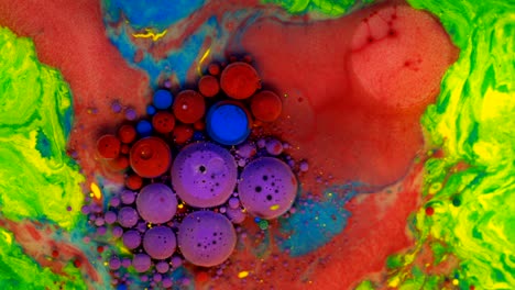 4k abstract liquid oil bubble background