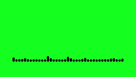 Greenscreen,-Schwarze-Audiolinien,-Bewegungsgrafik-Equalizer