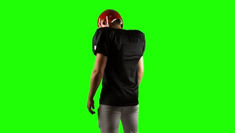 American-football-player-on-green-screen