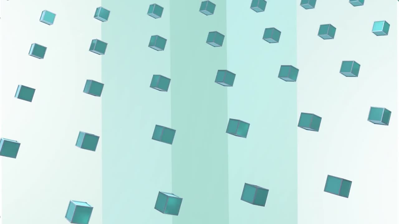 파란색 배경의 파란색 사각형의 애니메이션