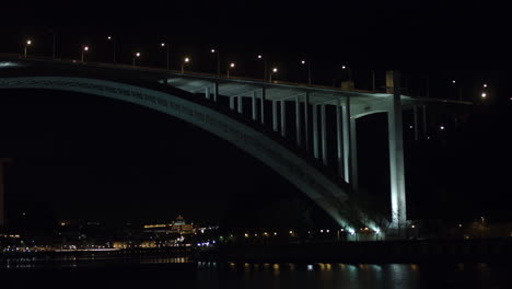 葡萄牙波多的一座桥的夜景