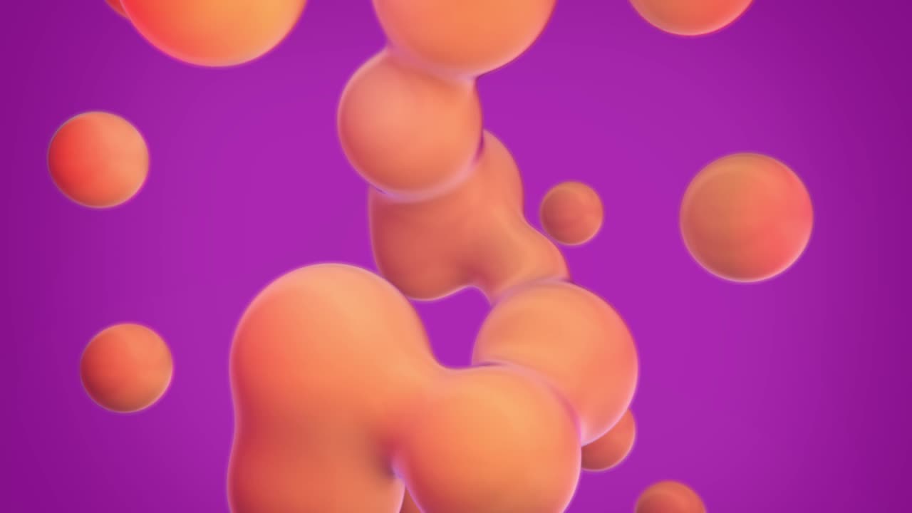 el fondo de las bolas metabólicas de color abstracto en 3d