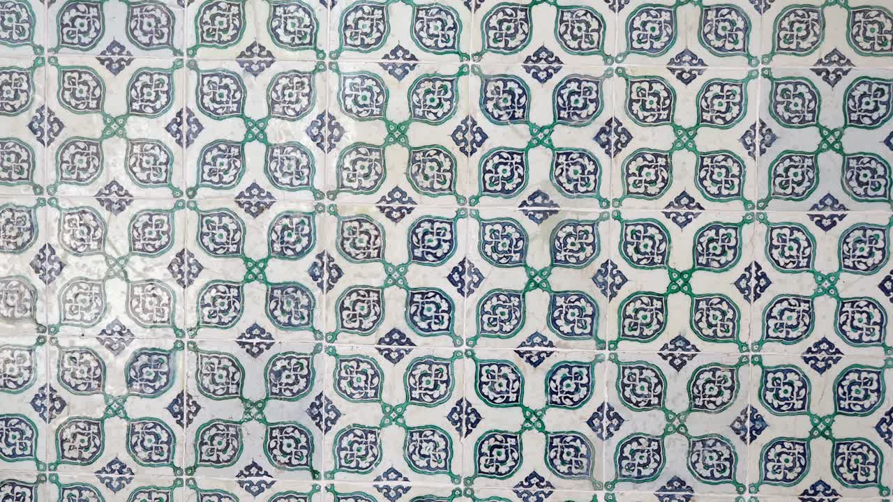 patrón de piso de azulejos decorativos ornamentados