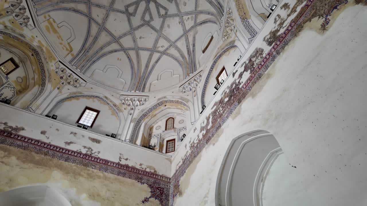 Soltan Sanjar Mausoleum interior and ceiling, Merv, Turkmenistan, Central Asia