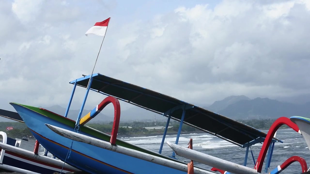 Barche da pesca a Bali Beach in Indonesia