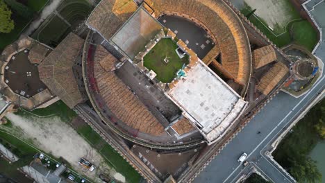 top down forward drone shot over castel sant'angelo