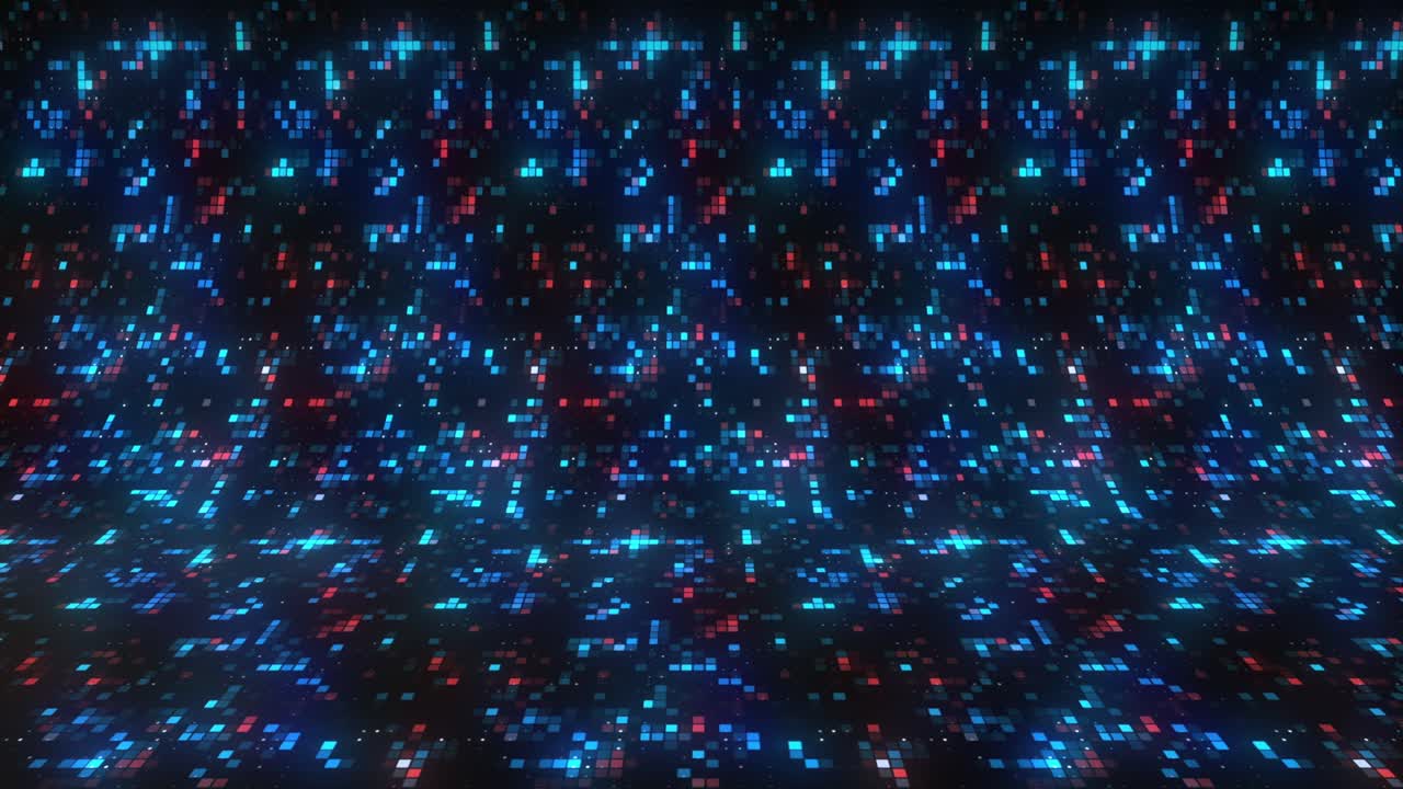 Abstract Digital Background with Glowing Blue and Red Lights
