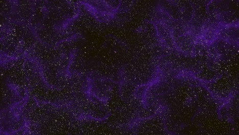 Universe-with-fly-stars-and-purple-clouds