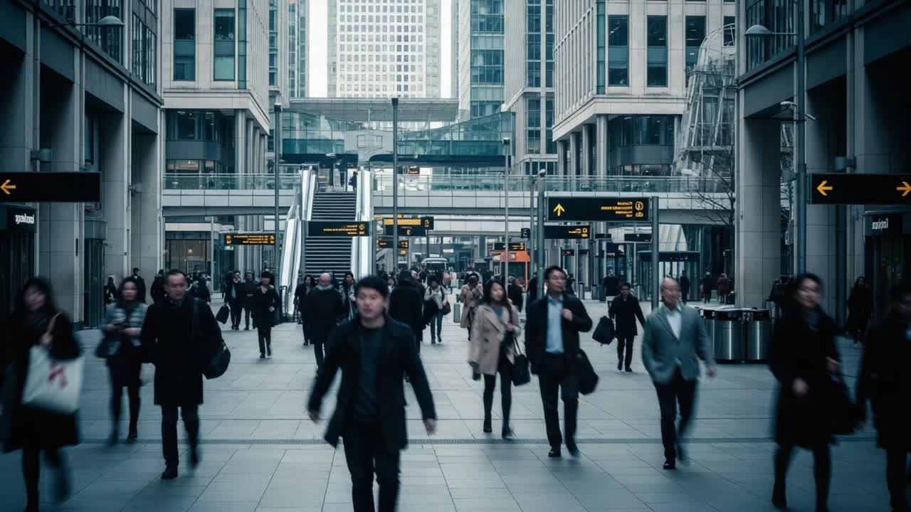 Dynamic Urban Environment: A Crowded City Scene Depicting Busy ...