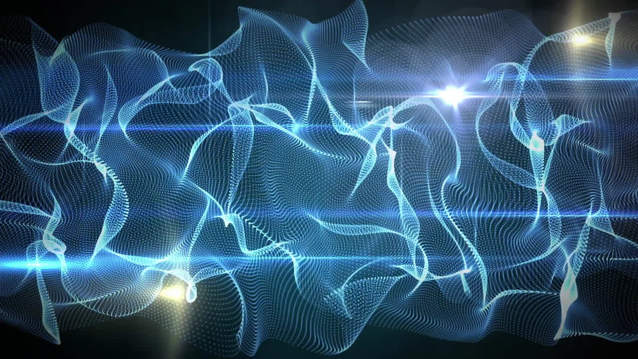 анимация сети соединений на темном фоне