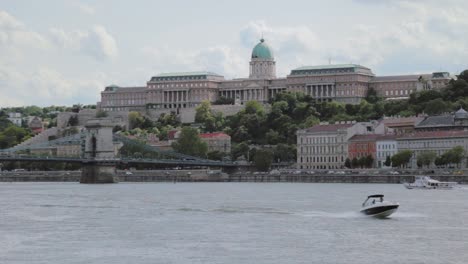 standing footage from the side of buda and buda castle in budapest