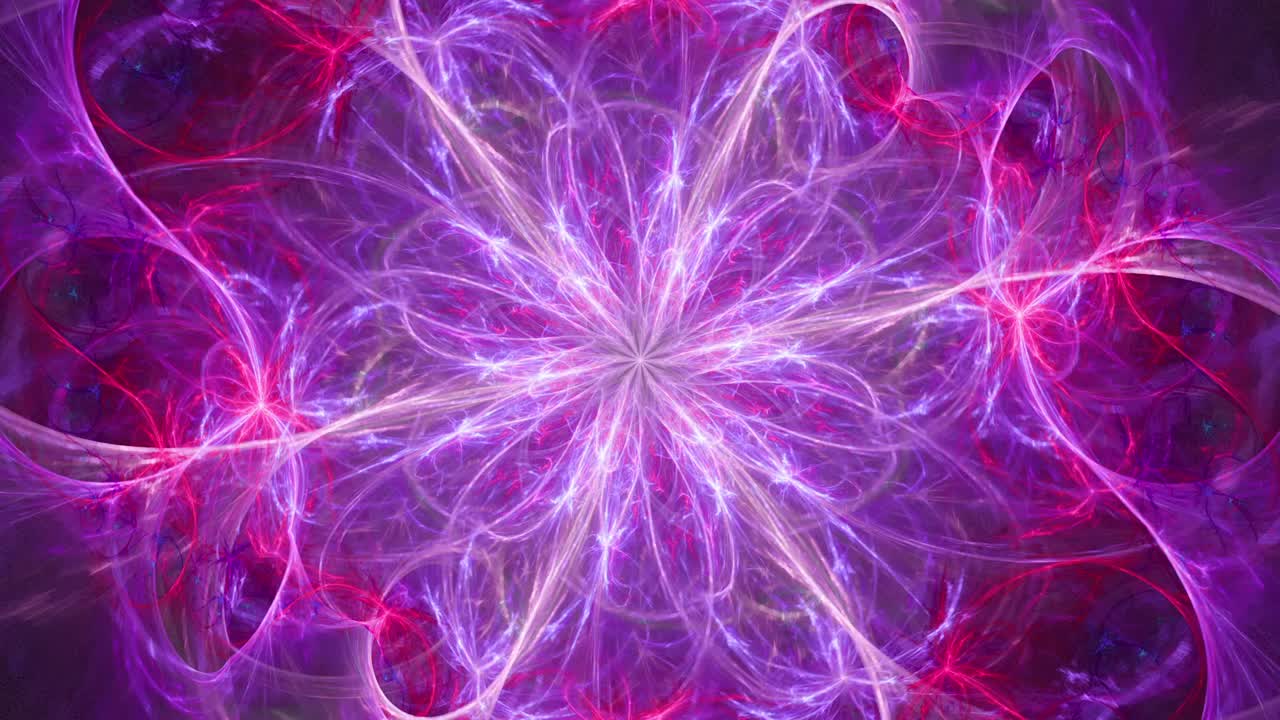 viaje dimensional de convergencia multiverso: fractal de bucle continuo, meditación y caleidoscopio espiritual música vj streaming de fondo