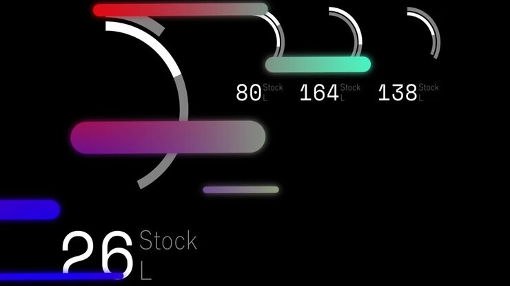 Animation of tubes and processing circles with numbers on black background
