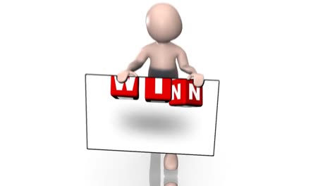 3d man with win animation