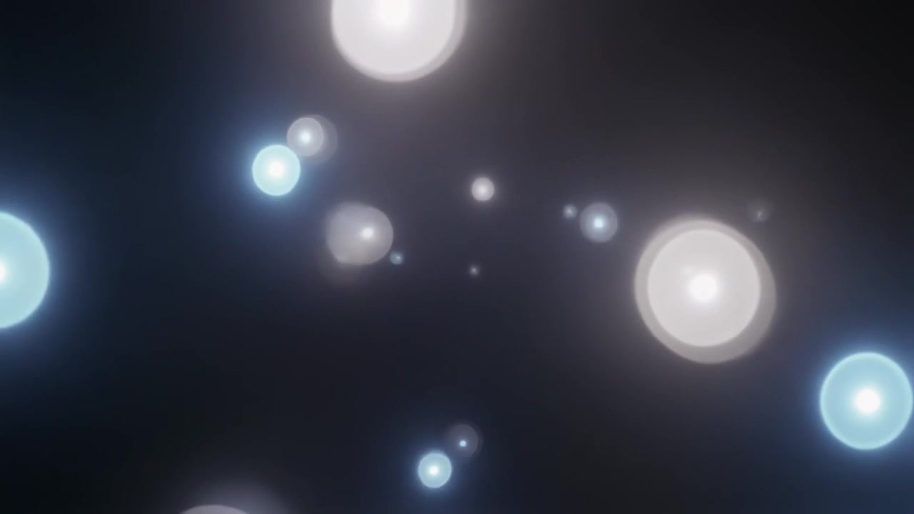 暗い背景に浮かぶ抽象的な光る球体