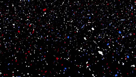 colorful confetti falling against black background