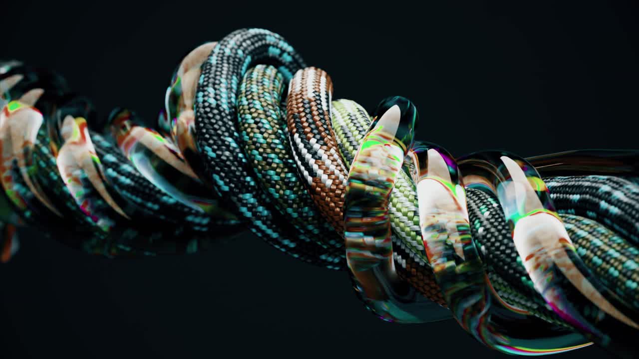 Abstract Twisted Corded Tapestry