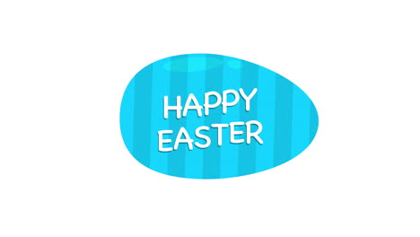 happy easter text and egg on white background 1