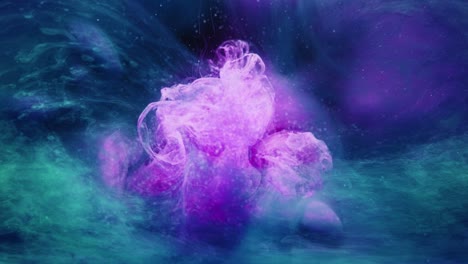 superposición de vapor coloreado efecto de mezcla de humo azul púrpura
