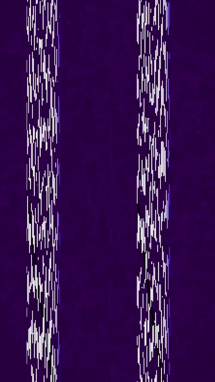 Abstract Digital Glitch Effect with Flickering Vertical White Lines