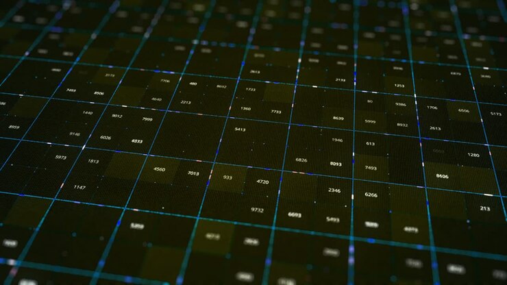 Abstract Digital Grid Pattern