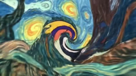a hypnotic journey through color and movement: exploring abstract swirls inspired by impressionist art in a dynamic visual experience