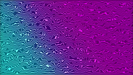 Animation-of-glowing-neon-pink-to-blue-liquid-lines-moving-on-black-background