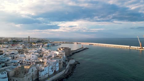 aerial view of a coastal town in italy