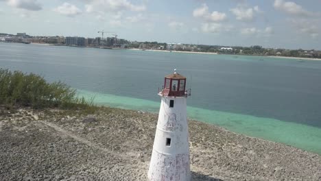 Nassau-Isla-De-Bahamas-Faro-Sobrevuelo-Aéreo