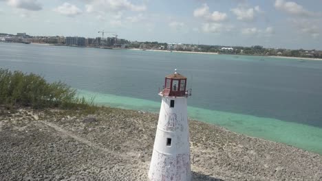 nassau isla de bahamas faro sobrevuelo aéreo